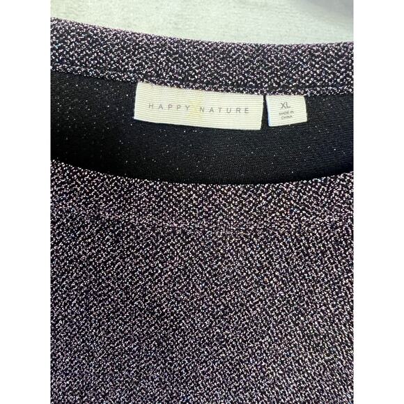 Happy Nature NWT Size XL Dress Sparkles Short Sleeve Perf for Holidays - Picture 5 of 6